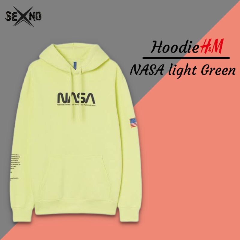 Hoodie H&M Nasa Light Green (Free Sticker)