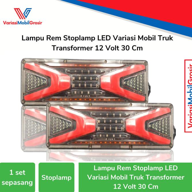 Lampu Rem Stoplamp Led Variasi Mobil Truk Transformer 12 Volt 30 Cm