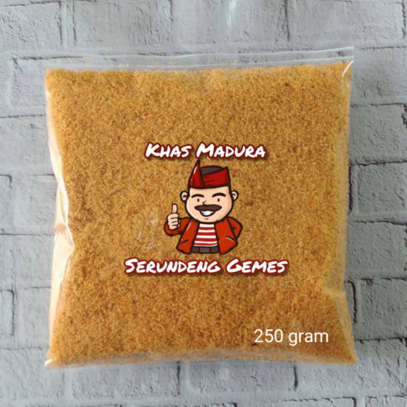 

serundeng khas Madura ini sangat renyah dan gurih kerena di buat dari rempah2 rahasia khas Madura dengan kaldu sapi yang pastinya serundeng khas Madura tambah sedap dan gurih sekali