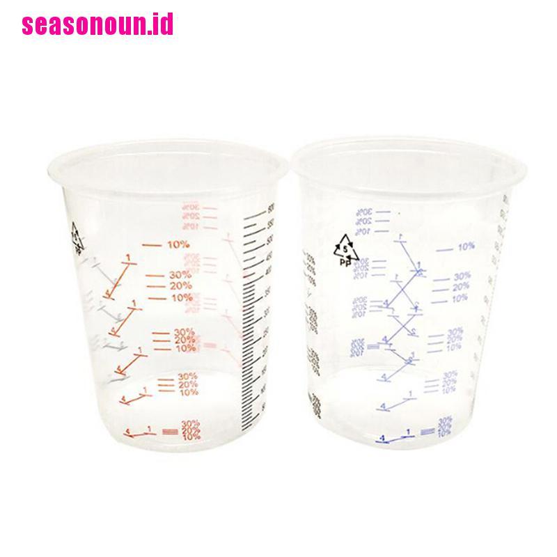 10 Pcs Cangkir Pencampur Cat Bahan Plastik Ukuran 600ml