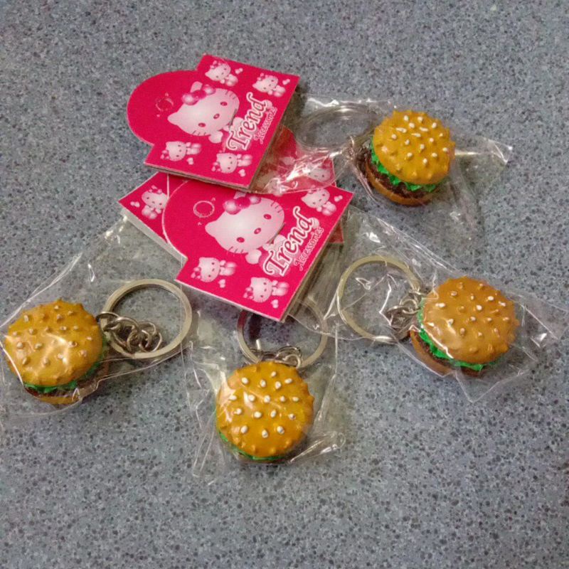 kay20 - Gantungan kunci unik / souvenir makanan burger murah cod-1