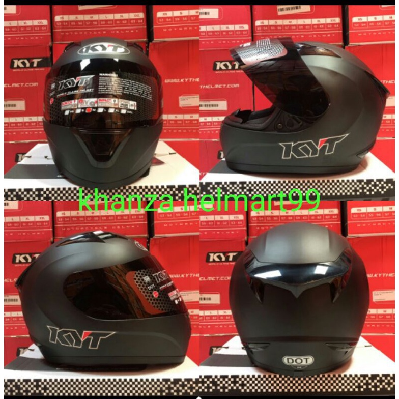 HELM FULL FACE KYT R10 HITAM DOF