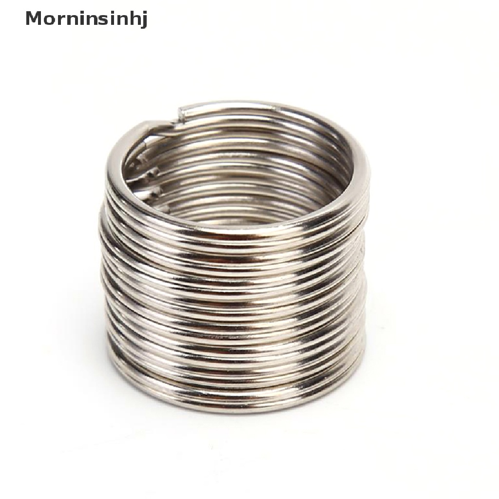 100pcs / lot Gantungan Kunci Split Ring Hoop Bahan Metal