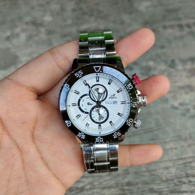 JAM TANGAN MIRETE PRIA 100%ORIGINAL.GRATIS BOX & TALI KULIT.
