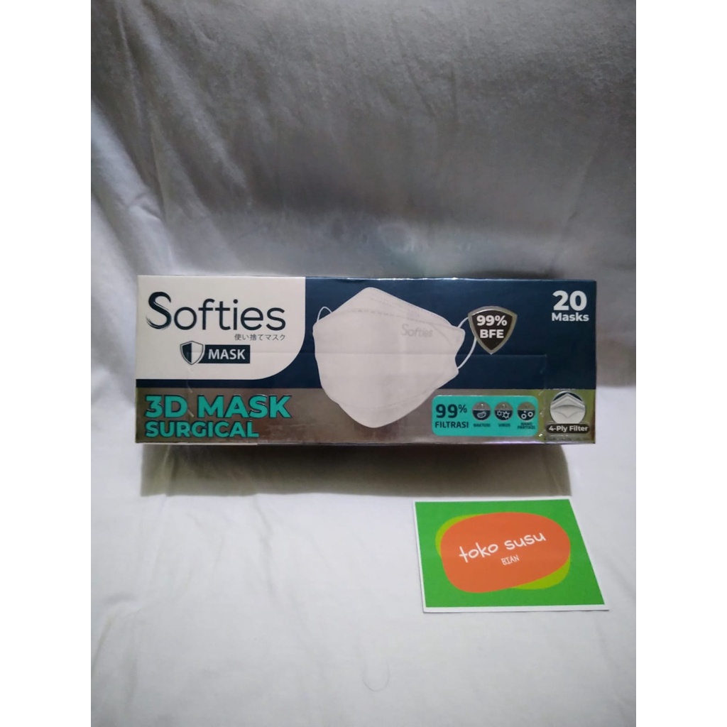 Softies 3D MASK SURGICAL 4ply isi 20/Masker Medis KF94 softies 4