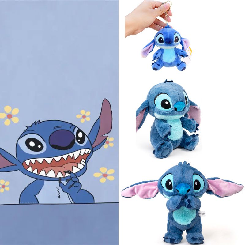 Disney Stitch Plush Toy Lilo &amp; Stitch Cartoon Stuffed Soft Stitch Stress Relief Doll Car Pillow Comforting Toy Kids Xmas Gift