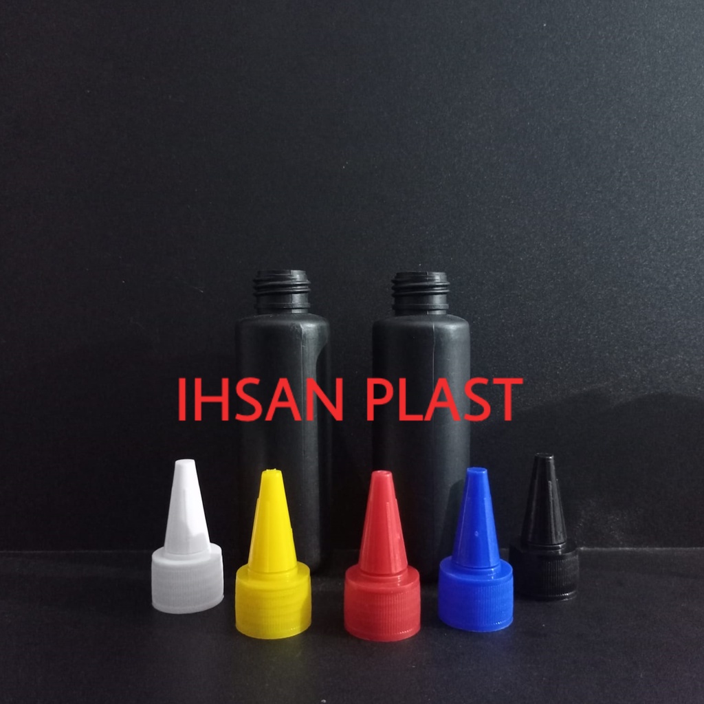 BOTOL YL NECK 100 ML BLACK TUTUP LANCIP