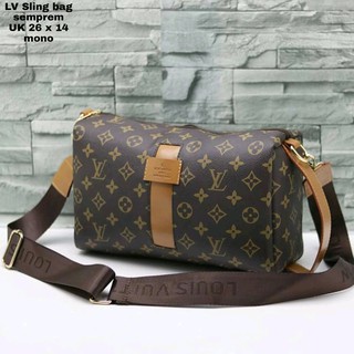 REAL PICT TAS  SELEMPANG IMPORT  TAS  SLING BAG LV TABUNG 