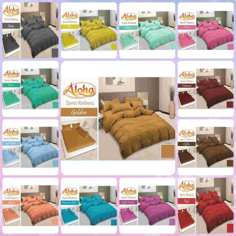 Bedcover Polos Set 180x200 Aloha Motif Emboss