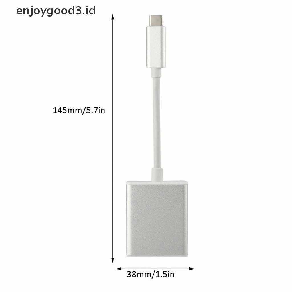 Kabel Adapter Converter Usb 3.1 Tipe C To Vga Male To Vga 1080p Female (Dd)