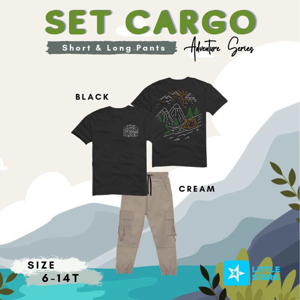 SET CARGO LONG & SHORT PANTS BY LITTLE STARS