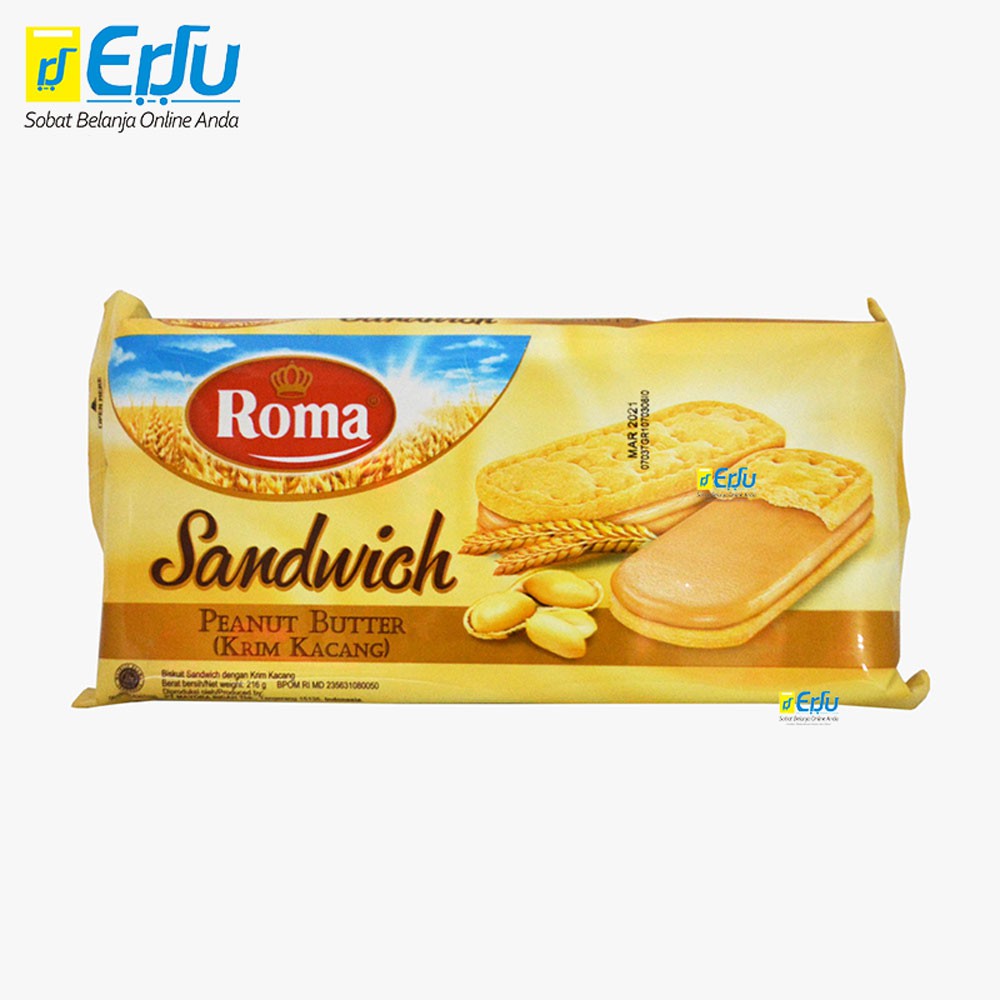 

Roma Sandwich Peanut kemasan 216 gr