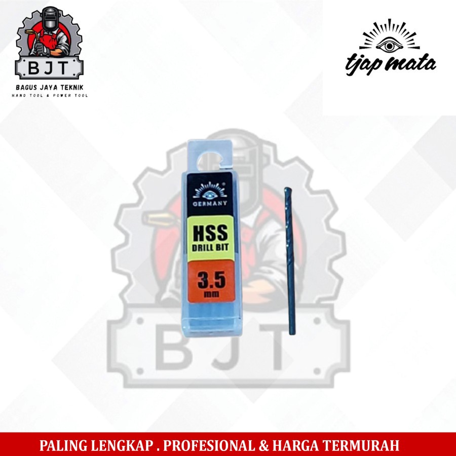Mata Bor Besi 3,5 mm HSS Tjap Mata