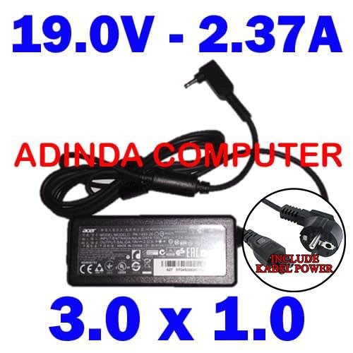 Adaptor Charger Acer 19V 2.37A 3.0 x 1.0 MM ORI