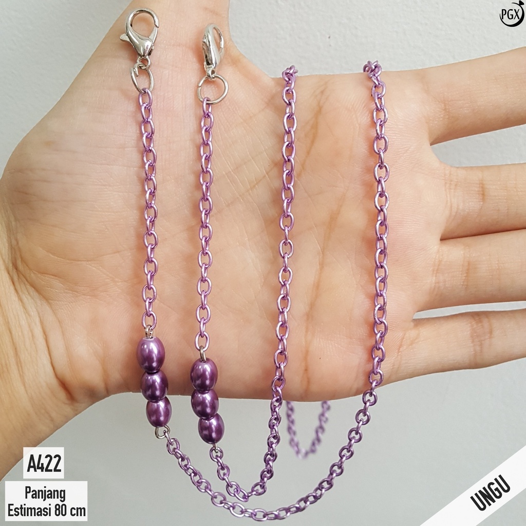 PGX Strap Masker - Tali Masker - Kalung Masker Mute Kristal Kaca Berkilau Aksesoris Fashion A422