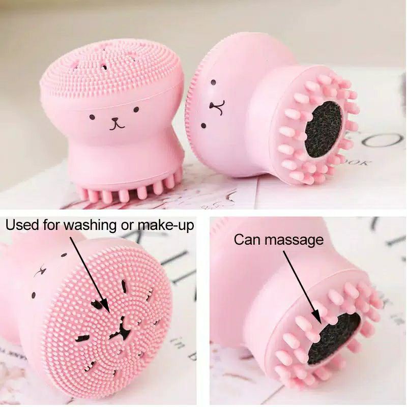 silicone brush cleanser pembersih wajah silikon silicone cleansing brush jellyfish