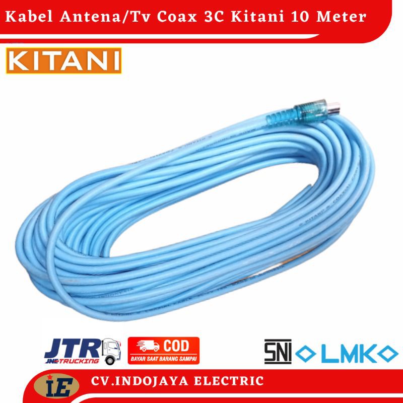 Kabel Antena Tv Kitani Coaxial 3C Kabel Panjang 10 Meter Kabel Tv Ke Antena Kabel antena Audio Video