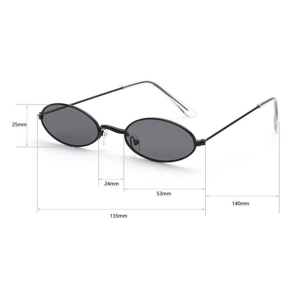 TOP Retro Vintage Shades Accessories Sun Glasses Oval Sunglasses Men and Women Fashion Design Small Frame Summer Eyeglasses