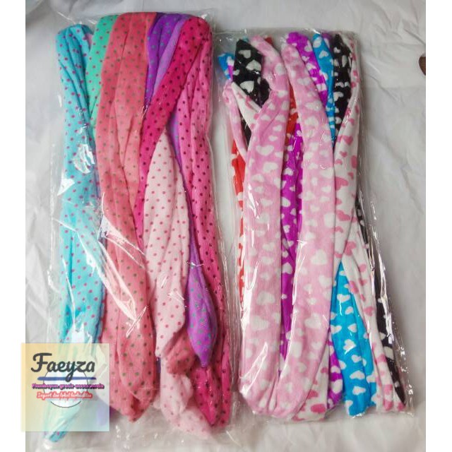 grosir  Bandana kawat 12 PCS beludru/bando kawat chibi ikat medium