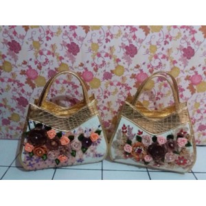 Tas Anyaman Pandan / Tas Kerajinan / Tas motif bunga