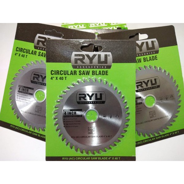 Mata Gergaji Gerinda RYU 4 Inch x 40T Circular Saw Blade Kayu 4inch 4&quot; x40T Gurinda Grinder Grinda