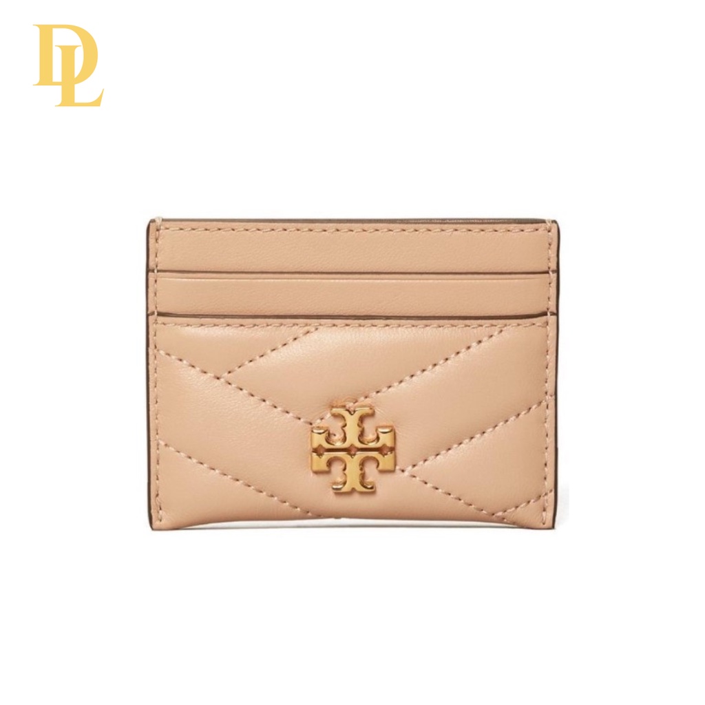 Tory Burch Kira Chevron Card Holder Peach