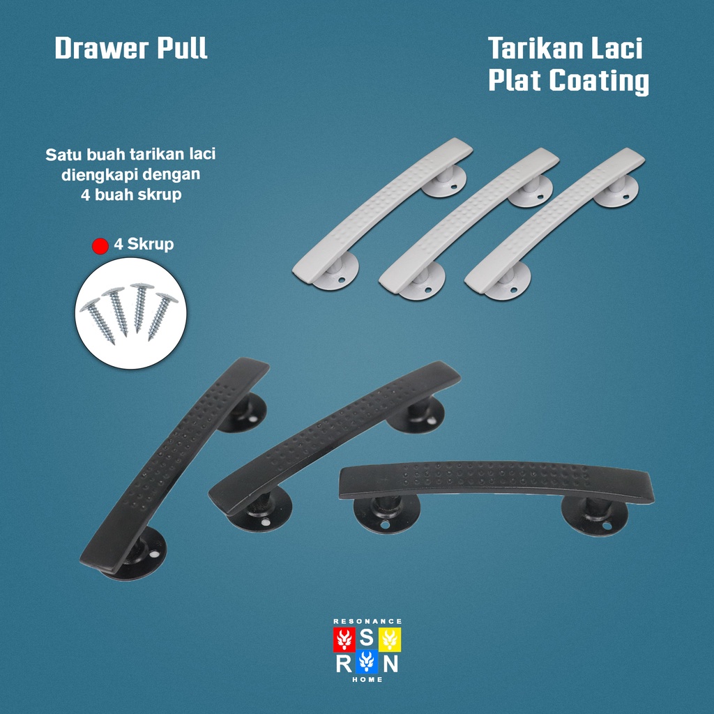 Tarikan Laci Lemari Jendela Plat Coating / Handle Gagang Pintu Drawer Pull Door Knob Resonance Home