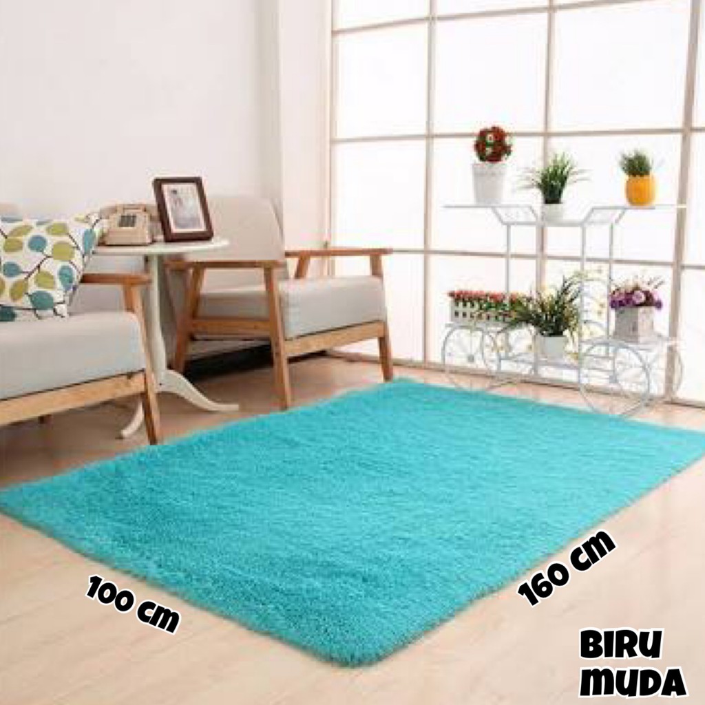 KARPET BULU RASFUR PREMIUM TEBAL 5,5CM (200 X 100) LEBIH PANJANG &amp; TEBAL / KARPET RASFUR BULAT D100 JUMBO