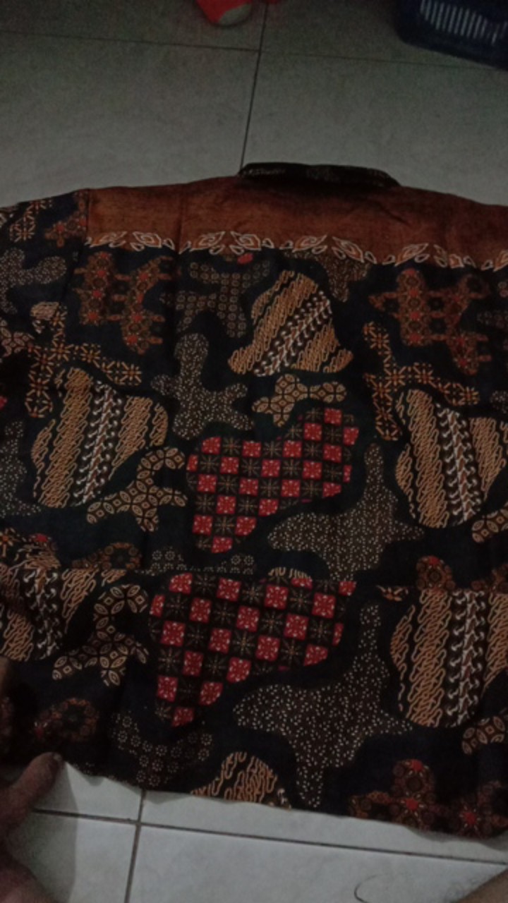 Kemeja Batik Pria Lengan Panjang Size M L Xl Xxl Bswart