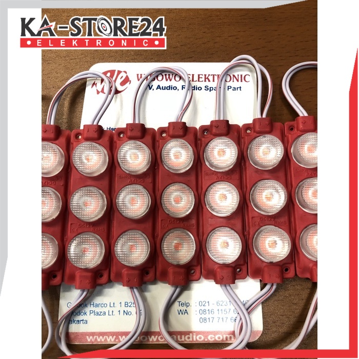 LED MODULE 3MATA BESAR 12V - Merah