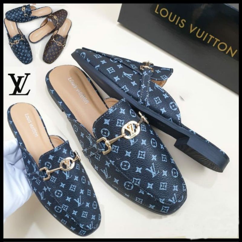 Sandal Wanita Casual cantik Louis Vuitton Logo 35-40