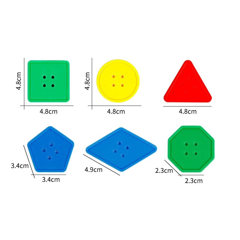 40pcs Mainan Montessori Balok Geometri Untuk Edukasi Dini Anak