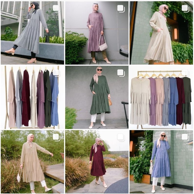 NEYRA LONG TUNIC, HALWA TUNIK, BASIC TUNIC & MOZZA BLOUSE BY LIGHTS.CLO