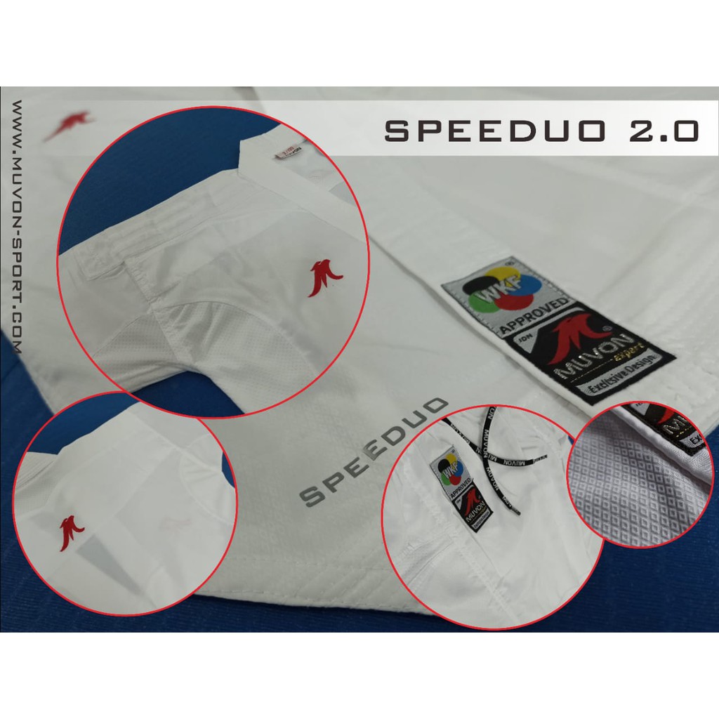 Baju Karate gi Kumite MUVON SPEEDUO WKF APPROVED Original