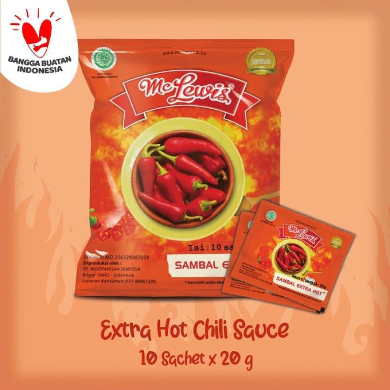 Mc Lewis Sambal Extra Hot Sachet 10x20gr