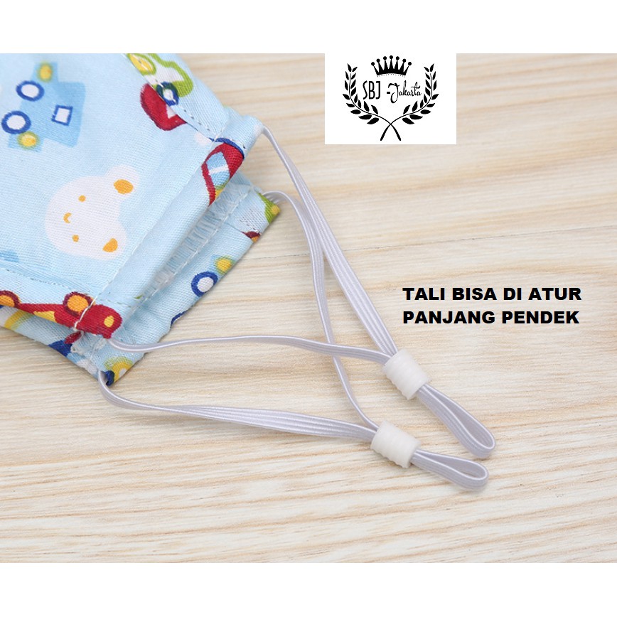MASKER ANAK COTTON ANTI VIRUS ANTI POLUSI DENGAN FILTER PM2.5