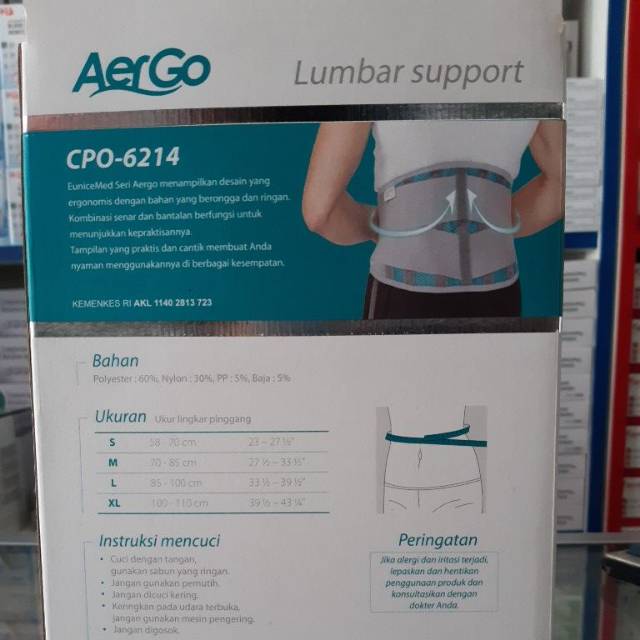 Lumbar Support Aergo CPO-6214 / Korset / Lumbar Support / Korset Tulang Belakang / Aergo