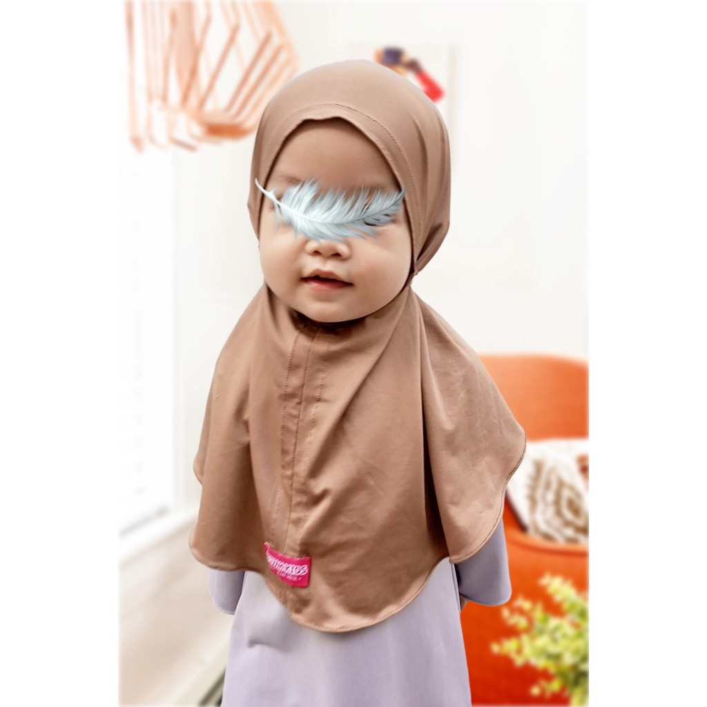 Jilbab Bergo Tali Humaira Hijab Instan Anak Bayi Balita Usia 0 - 2 1/2 Tahun-Milo