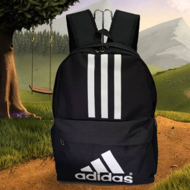 HARGA KHUSUStas adidas jansport coklat tas sekolah tas punggung tas - Hitam