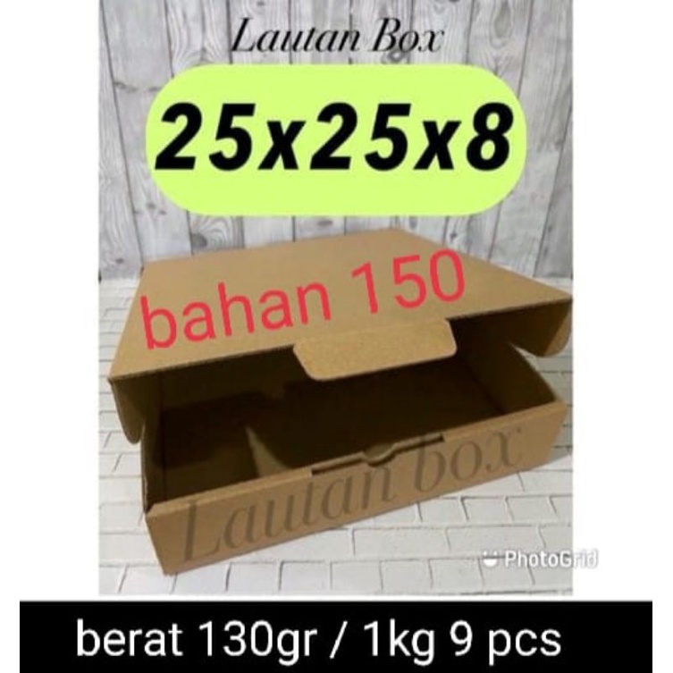 

dus 25x25x8 die cut kardus kue roti kaos frame hampers murah