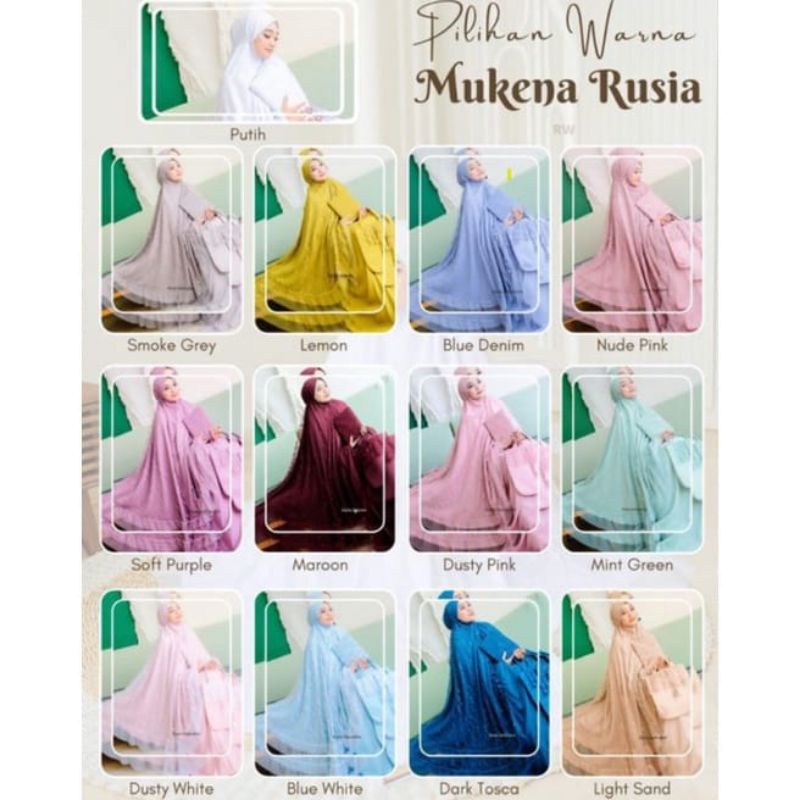 [COD] MUKENA RUSIA DALANOVA READY STOCK SIAP KIRIM MUKENA ORIGINAL PREMIUM