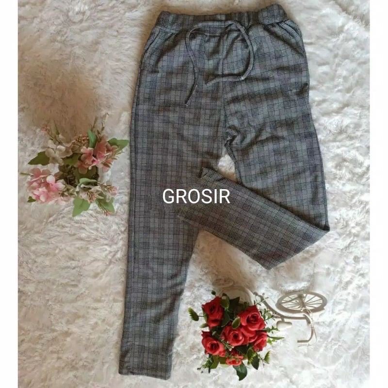 Celana Baggy Pants Kotak / Doty Pants Motif Kotak kotak