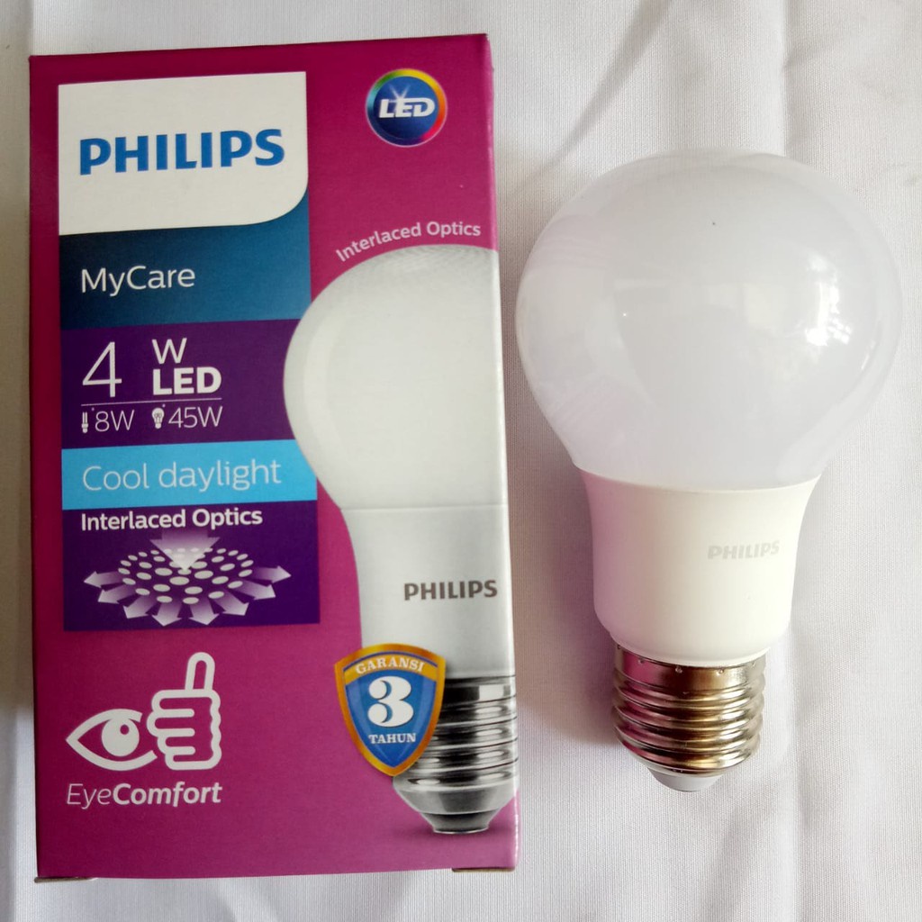 Philips Lampu LED 4 watt MyCare BERGARANSI RESMI 1 TAHUN MANTAP