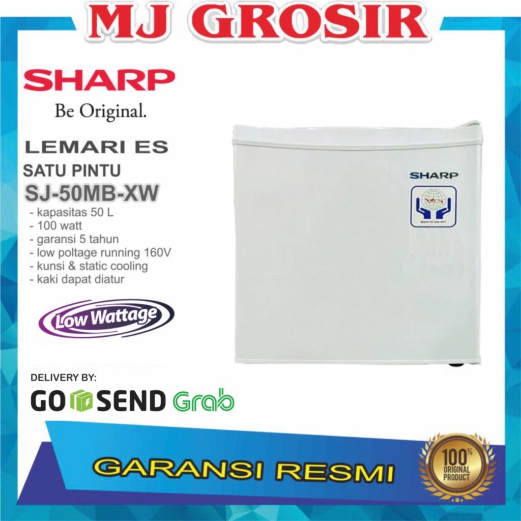 Sharp Mini Bar Sj 50 Mbxw Sj 50 Mb Xw Kulkas Portable Low Watt