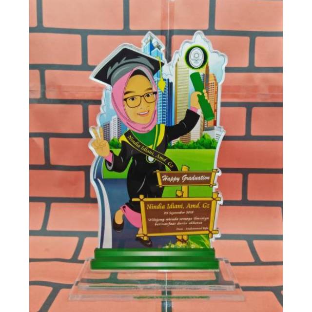 

Plakat ukuran 12x18 cm, ketebalan 4mm