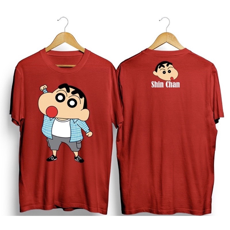 Xp T-Shirt Kaos Sinchan kemeja Red