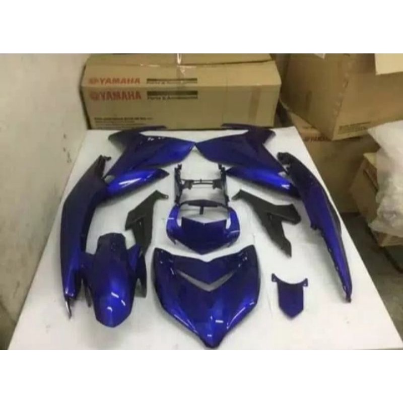 cover body halus full set  jupiter mx king 150 biru movistar original yamaha