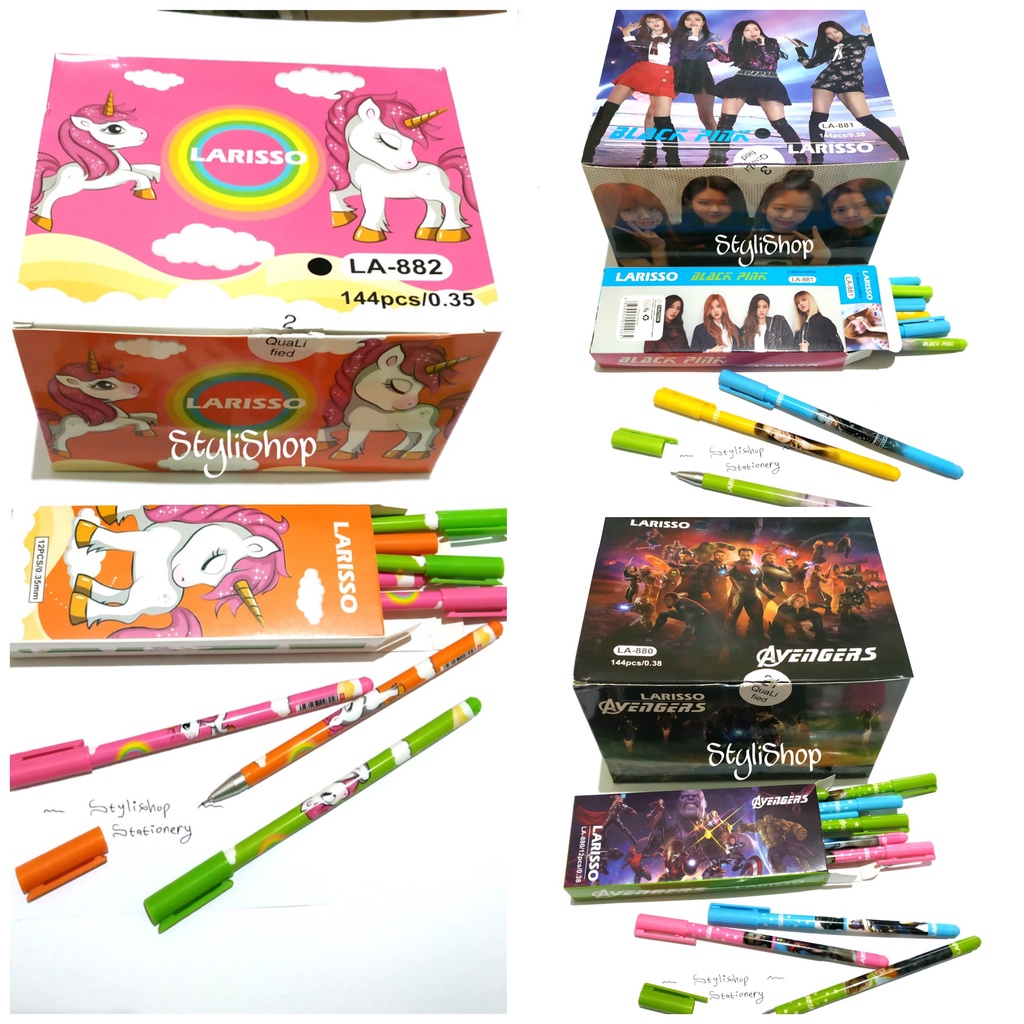 

(isi 12 pcs) Bulpen Gel Motif 0,38 mm, Gel Pen, Pulpen, Ballpoin