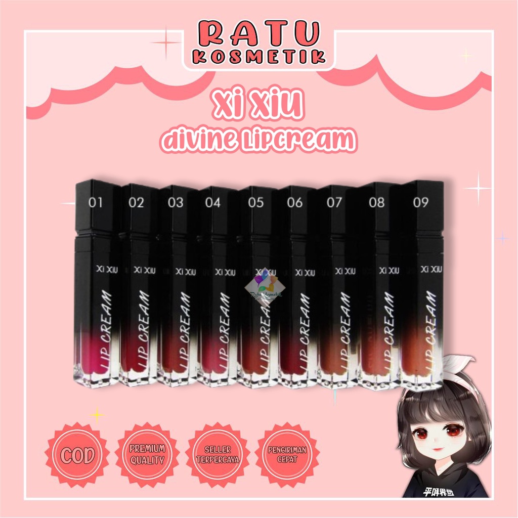 ❤ RATU ❤ Xi Xiu Divine Lip Cream Light Pigmented Matte | Lipcream Mate (✔️BPOM)