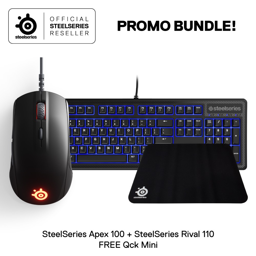 Steelseries Bundling Apex 100 Keyboard Gaming + Rival 110